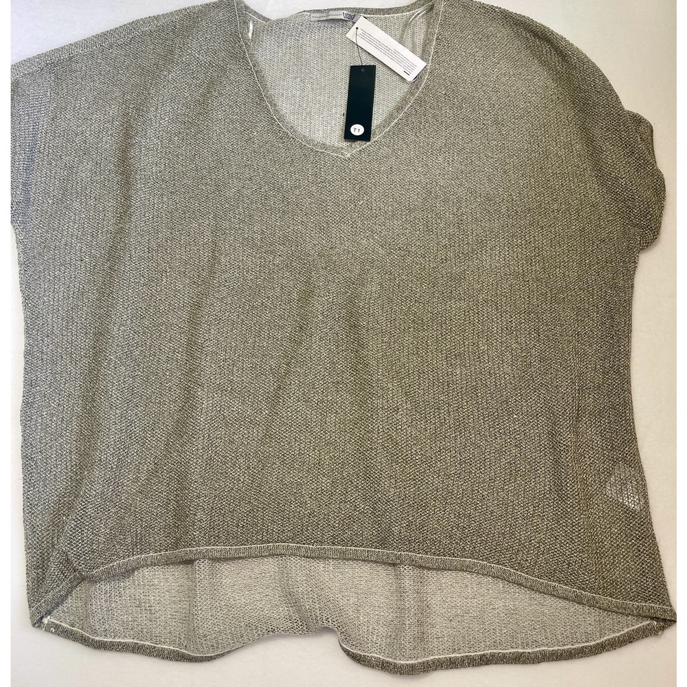 Trend gold open weave knit pullover top size US 16/18